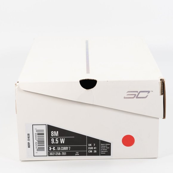 Under Armour Curry 7 'Zepplin Yellow' 2019 3021258-701 Basketball size 8 M 9.5 W - Picture 10 of 10